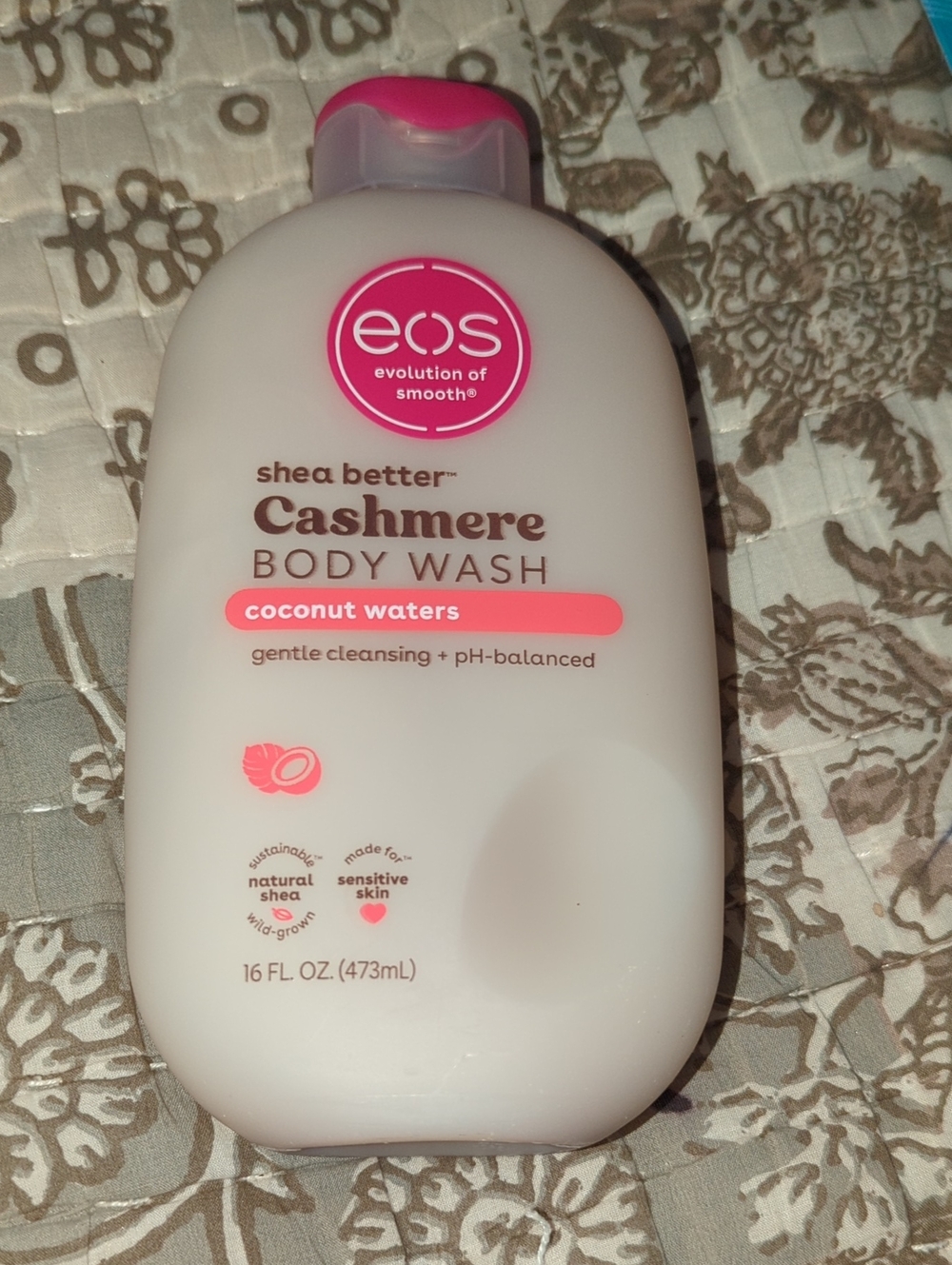 eos Cashmere Body Wash Coconut Waters — Pink and White